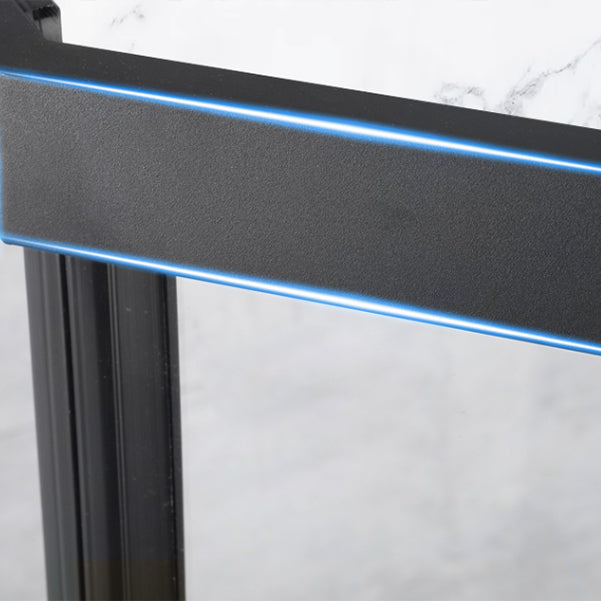 Black Frame Stainless Steel Shower Enclosure Tempered Glass Shower Kit Clearhalo 'Bathroom Remodel & Bathroom Fixtures' 'Home Improvement' 'home_improvement' 'home_improvement_shower_stalls_enclosures' 'Shower Stalls & Enclosures' 'shower_stalls_enclosures' 'Showers & Bathtubs' 7114761