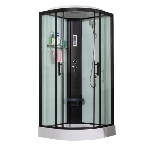 Tempered Easy Clean Glass Glass Tub & Shower Kit Double Sliding Shower Stall Design 2 Clearhalo 'Bathroom Remodel & Bathroom Fixtures' 'Home Improvement' 'home_improvement' 'home_improvement_shower_stalls_enclosures' 'Shower Stalls & Enclosures' 'shower_stalls_enclosures' 'Showers & Bathtubs' 7114801