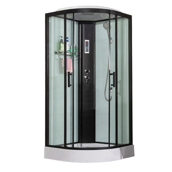 Tempered Easy Clean Glass Glass Tub & Shower Kit Double Sliding Shower Stall Design 1 Clearhalo 'Bathroom Remodel & Bathroom Fixtures' 'Home Improvement' 'home_improvement' 'home_improvement_shower_stalls_enclosures' 'Shower Stalls & Enclosures' 'shower_stalls_enclosures' 'Showers & Bathtubs' 7114808