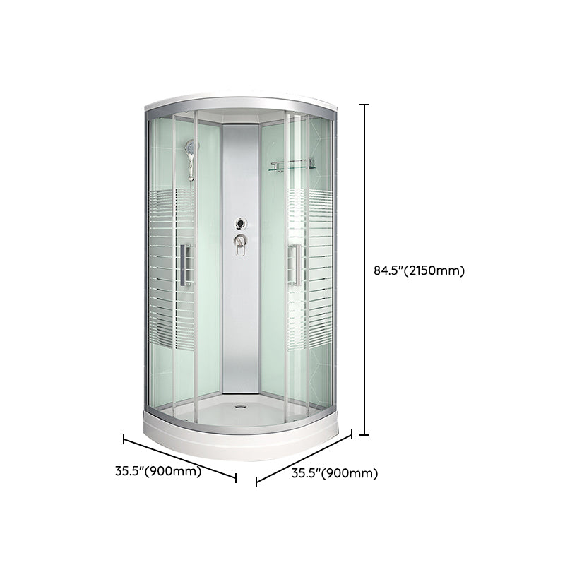 Framed Double Sliding Shower Stall Steam Shower Shower Stall Clearhalo 'Bathroom Remodel & Bathroom Fixtures' 'Home Improvement' 'home_improvement' 'home_improvement_shower_stalls_enclosures' 'Shower Stalls & Enclosures' 'shower_stalls_enclosures' 'Showers & Bathtubs' 7114895