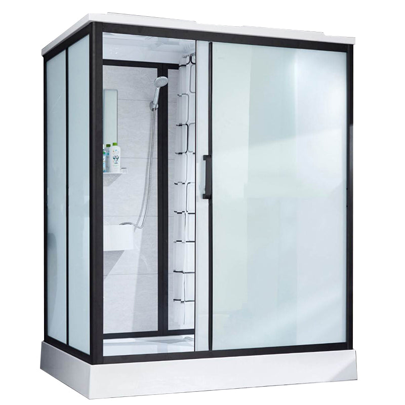 Rectangle Shower Stall Single Sliding Shower Stall with Towel Bar Clearhalo 'Bathroom Remodel & Bathroom Fixtures' 'Home Improvement' 'home_improvement' 'home_improvement_shower_stalls_enclosures' 'Shower Stalls & Enclosures' 'shower_stalls_enclosures' 'Showers & Bathtubs' 7114928