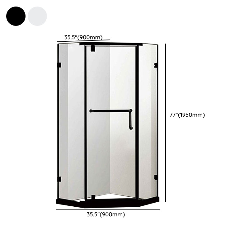 Semi-Frameless Shower Enclosure Neo-angle Tempered Glass Shower Enclosure Clearhalo 'Bathroom Remodel & Bathroom Fixtures' 'Home Improvement' 'home_improvement' 'home_improvement_shower_stalls_enclosures' 'Shower Stalls & Enclosures' 'shower_stalls_enclosures' 'Showers & Bathtubs' 7114950