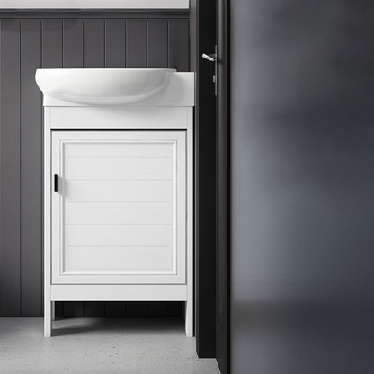 Freestanding Bathroom Vanity Metal Contemporary Bathroom Sink Vanity Bathroom Vanity Clearhalo 'Bathroom Remodel & Bathroom Fixtures' 'Bathroom Vanities' 'bathroom_vanities' 'Home Improvement' 'home_improvement' 'home_improvement_bathroom_vanities' 7114968