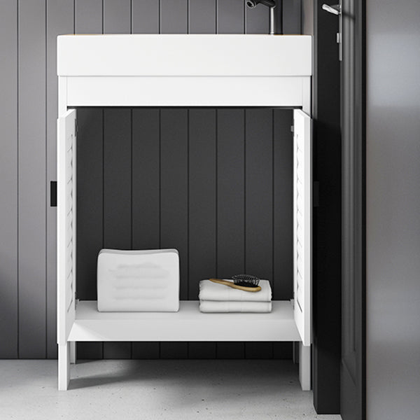 Freestanding Bathroom Vanity Metal Contemporary Bathroom Sink Vanity Clearhalo 'Bathroom Remodel & Bathroom Fixtures' 'Bathroom Vanities' 'bathroom_vanities' 'Home Improvement' 'home_improvement' 'home_improvement_bathroom_vanities' 7114971