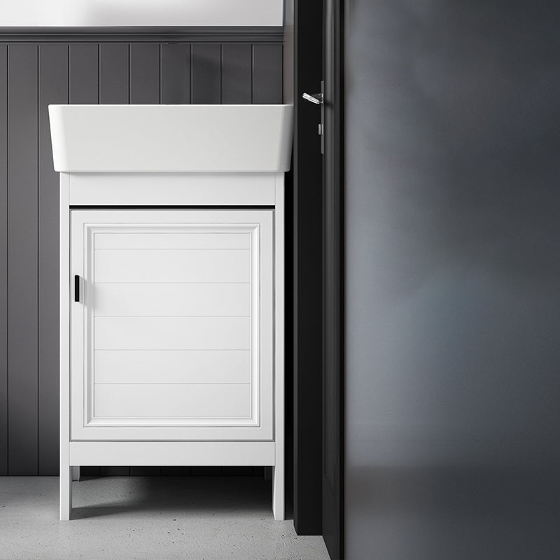 Freestanding Bathroom Vanity Metal Contemporary Bathroom Sink Vanity Bathroom Vanity Clearhalo 'Bathroom Remodel & Bathroom Fixtures' 'Bathroom Vanities' 'bathroom_vanities' 'Home Improvement' 'home_improvement' 'home_improvement_bathroom_vanities' 7114975