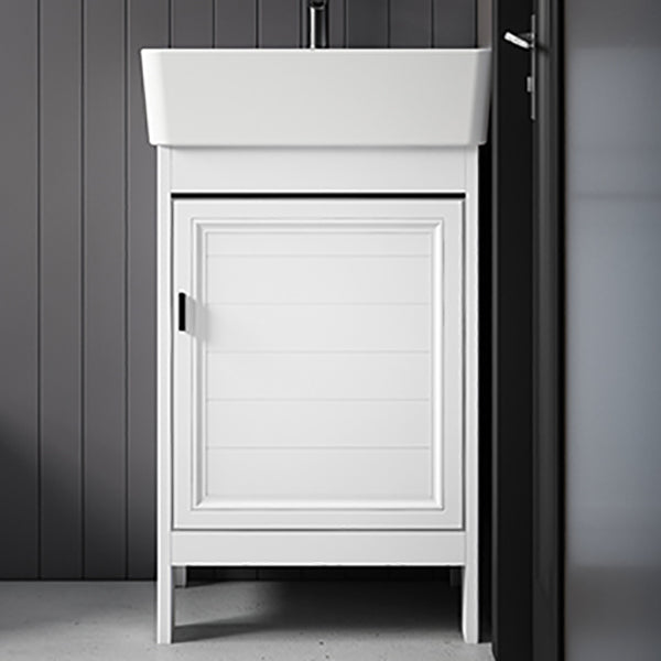 Freestanding Bathroom Vanity Metal Contemporary Bathroom Sink Vanity Clearhalo 'Bathroom Remodel & Bathroom Fixtures' 'Bathroom Vanities' 'bathroom_vanities' 'Home Improvement' 'home_improvement' 'home_improvement_bathroom_vanities' 7114978