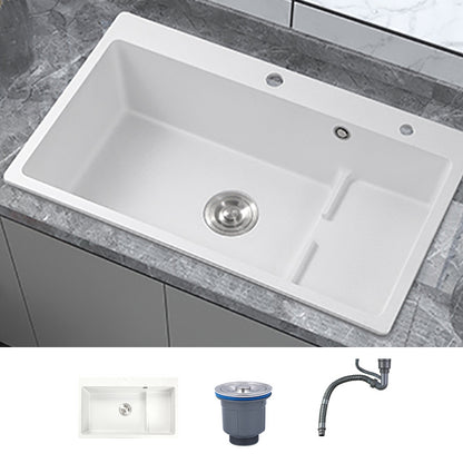 Kitchen Ceramic Sink Rectangular Anti-spill Pull-out Faucet Ceramic Sink Sink Only None Clearhalo 'Home Improvement' 'home_improvement' 'home_improvement_kitchen_sinks' 'Kitchen Remodel & Kitchen Fixtures' 'Kitchen Sinks & Faucet Components' 'Kitchen Sinks' 'kitchen_sinks' 7115307