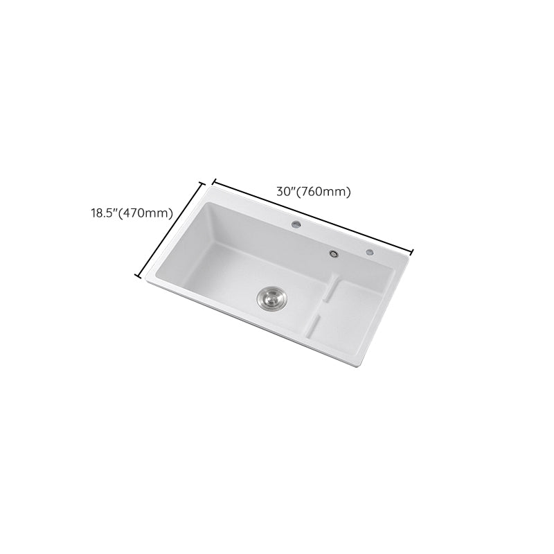Kitchen Ceramic Sink Rectangular Anti-spill Pull-out Faucet Ceramic Sink Clearhalo 'Home Improvement' 'home_improvement' 'home_improvement_kitchen_sinks' 'Kitchen Remodel & Kitchen Fixtures' 'Kitchen Sinks & Faucet Components' 'Kitchen Sinks' 'kitchen_sinks' 7115324
