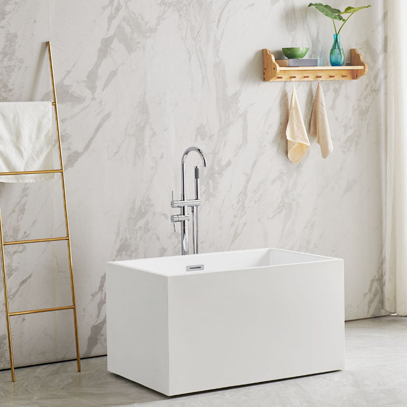 Freestanding Soaking Bathtub Antique Finish Rectangular Bathtub (Faucet not Included) 43"L x 28"W x 24"H Without Seat Clearhalo 'Bathroom Remodel & Bathroom Fixtures' 'Bathtubs' 'Home Improvement' 'home_improvement' 'home_improvement_bathtubs' 'Showers & Bathtubs' 7115768