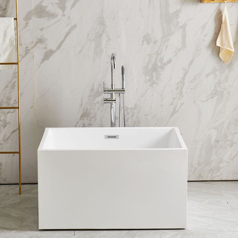 Freestanding Soaking Bathtub Antique Finish Rectangular Bathtub (Faucet not Included) Without Seat Clearhalo 'Bathroom Remodel & Bathroom Fixtures' 'Bathtubs' 'Home Improvement' 'home_improvement' 'home_improvement_bathtubs' 'Showers & Bathtubs' 7115770