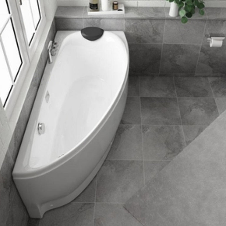 Acrylic Corner Modern Bathtub Acrylic White Soaking Back to Wall Bath Clearhalo 'Bathroom Remodel & Bathroom Fixtures' 'Bathtubs' 'Home Improvement' 'home_improvement' 'home_improvement_bathtubs' 'Showers & Bathtubs' 7115790