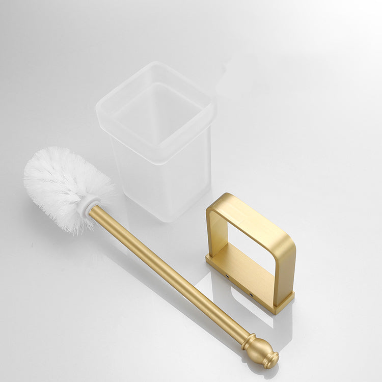Brass Vintage Bathroom Set Brushed Brass Bathroom Accessory as Individual or as a Set Clearhalo 'Bathroom Hardware Sets' 'Bathroom Hardware' 'Bathroom Remodel & Bathroom Fixtures' 'bathroom_hardware_sets' 'Home Improvement' 'home_improvement' 'home_improvement_bathroom_hardware_sets' 7115878