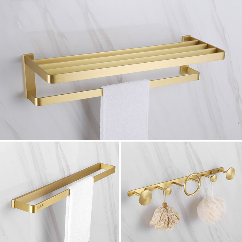 Brass Vintage Bathroom Set Brushed Brass Bathroom Accessory as Individual or as a Set 3-Piece Set (Row Hook) Clearhalo 'Bathroom Hardware Sets' 'Bathroom Hardware' 'Bathroom Remodel & Bathroom Fixtures' 'bathroom_hardware_sets' 'Home Improvement' 'home_improvement' 'home_improvement_bathroom_hardware_sets' 7115882