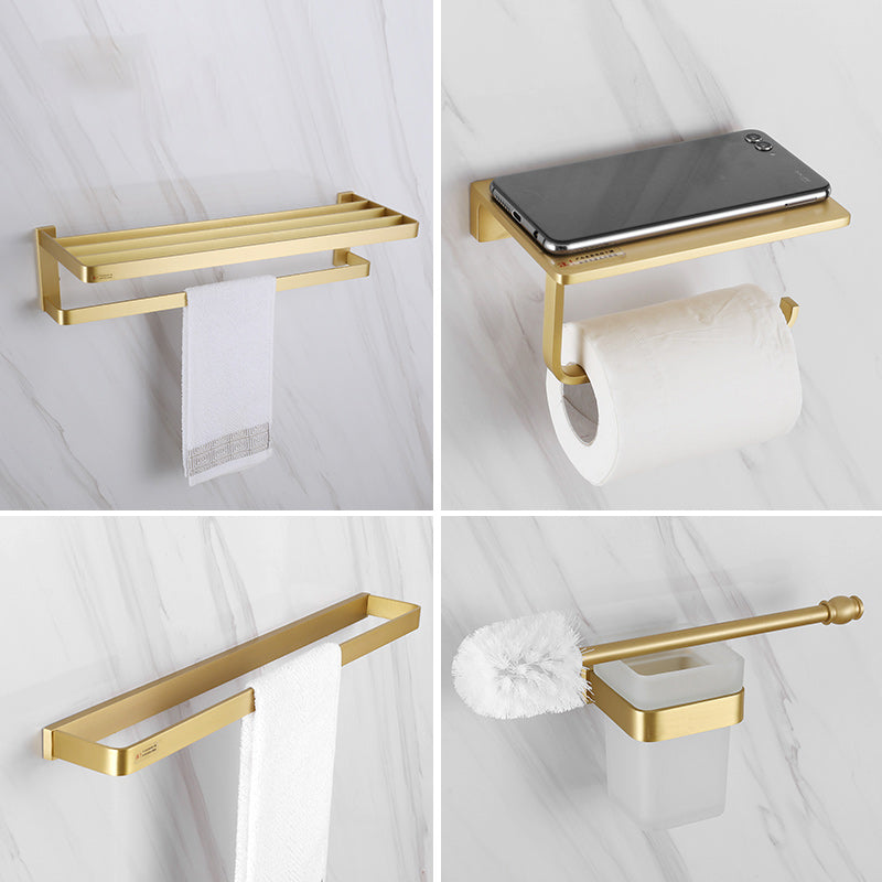 Brass Vintage Bathroom Set Brushed Brass Bathroom Accessory as Individual or as a Set 4-Piece Set (Toilet Brush) Clearhalo 'Bathroom Hardware Sets' 'Bathroom Hardware' 'Bathroom Remodel & Bathroom Fixtures' 'bathroom_hardware_sets' 'Home Improvement' 'home_improvement' 'home_improvement_bathroom_hardware_sets' 7115884