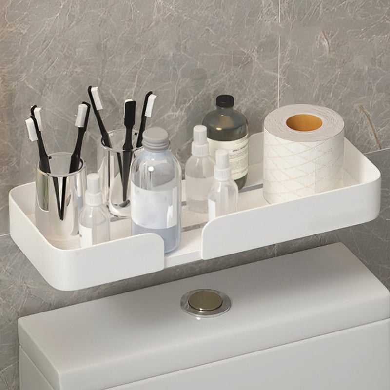 Modern Rectangular Bath Shelf 2/3-Piece Bathroom Accessory Set 14" White 1 Piece Clearhalo 'Bathroom Hardware Sets' 'Bathroom Hardware' 'Bathroom Remodel & Bathroom Fixtures' 'bathroom_hardware_sets' 'Home Improvement' 'home_improvement' 'home_improvement_bathroom_hardware_sets' 7115977