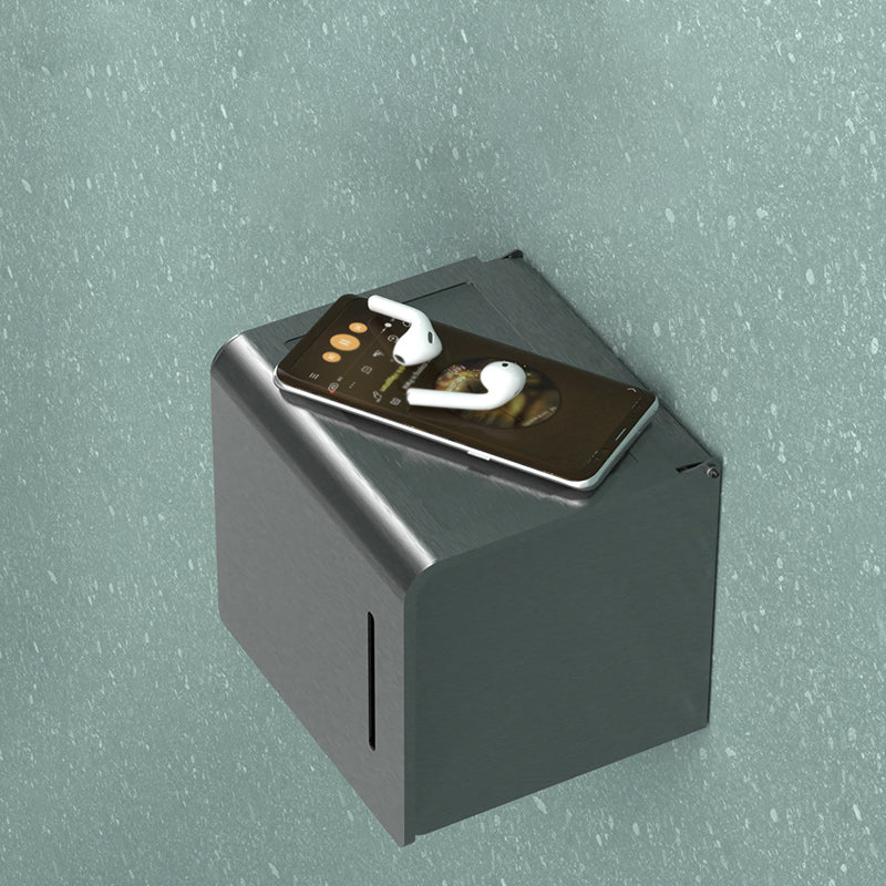 7-Piece Modern Bathroom Accessory Set with Bathe Shelf/Towel Bar/Paper Holder & Robe Hook Clearhalo 'Bathroom Hardware Sets' 'Bathroom Hardware' 'Bathroom Remodel & Bathroom Fixtures' 'bathroom_hardware_sets' 'Home Improvement' 'home_improvement' 'home_improvement_bathroom_hardware_sets' 7116014