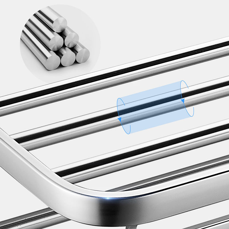 7-Piece Modern Bathroom Accessory Set with Bathe Shelf/Towel Bar/Paper Holder & Robe Hook Clearhalo 'Bathroom Hardware Sets' 'Bathroom Hardware' 'Bathroom Remodel & Bathroom Fixtures' 'bathroom_hardware_sets' 'Home Improvement' 'home_improvement' 'home_improvement_bathroom_hardware_sets' 7116018