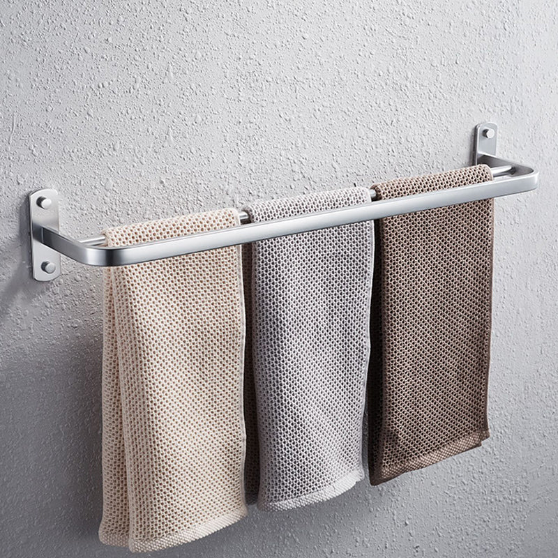 7-Piece Modern Bathroom Accessory Set with Bathe Shelf/Towel Bar/Paper Holder & Robe Hook Clearhalo 'Bathroom Hardware Sets' 'Bathroom Hardware' 'Bathroom Remodel & Bathroom Fixtures' 'bathroom_hardware_sets' 'Home Improvement' 'home_improvement' 'home_improvement_bathroom_hardware_sets' 7116022