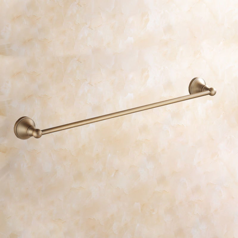 Traditional Bathroom Accessories Hardware Set Brass Accessories Hardware Set Single Bar Towel Bar (24"L) Clearhalo 'Bathroom Hardware Sets' 'Bathroom Hardware' 'Bathroom Remodel & Bathroom Fixtures' 'bathroom_hardware_sets' 'Home Improvement' 'home_improvement' 'home_improvement_bathroom_hardware_sets' 7116118