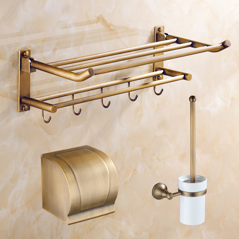Traditional Bathroom Accessories Hardware Set Brass Accessories Hardware Set 3-Piece Set (Tissue Box) Clearhalo 'Bathroom Hardware Sets' 'Bathroom Hardware' 'Bathroom Remodel & Bathroom Fixtures' 'bathroom_hardware_sets' 'Home Improvement' 'home_improvement' 'home_improvement_bathroom_hardware_sets' 7116124