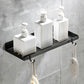 Modern Bathroom Accessories Hardware Set Black Accessories Hardware Set Shelf Clearhalo 'Bathroom Hardware Sets' 'Bathroom Hardware' 'Bathroom Remodel & Bathroom Fixtures' 'bathroom_hardware_sets' 'Home Improvement' 'home_improvement' 'home_improvement_bathroom_hardware_sets' 7116130