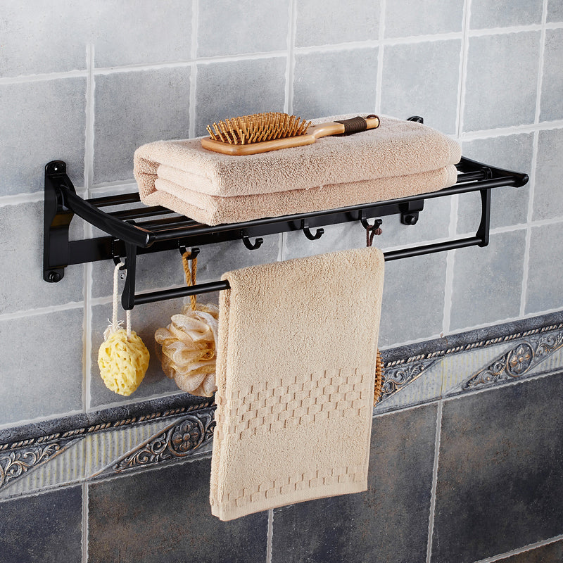 Modern Bathroom Accessories Hardware Set Black Accessories Hardware Set Towel Rack Clearhalo 'Bathroom Hardware Sets' 'Bathroom Hardware' 'Bathroom Remodel & Bathroom Fixtures' 'bathroom_hardware_sets' 'Home Improvement' 'home_improvement' 'home_improvement_bathroom_hardware_sets' 7116135