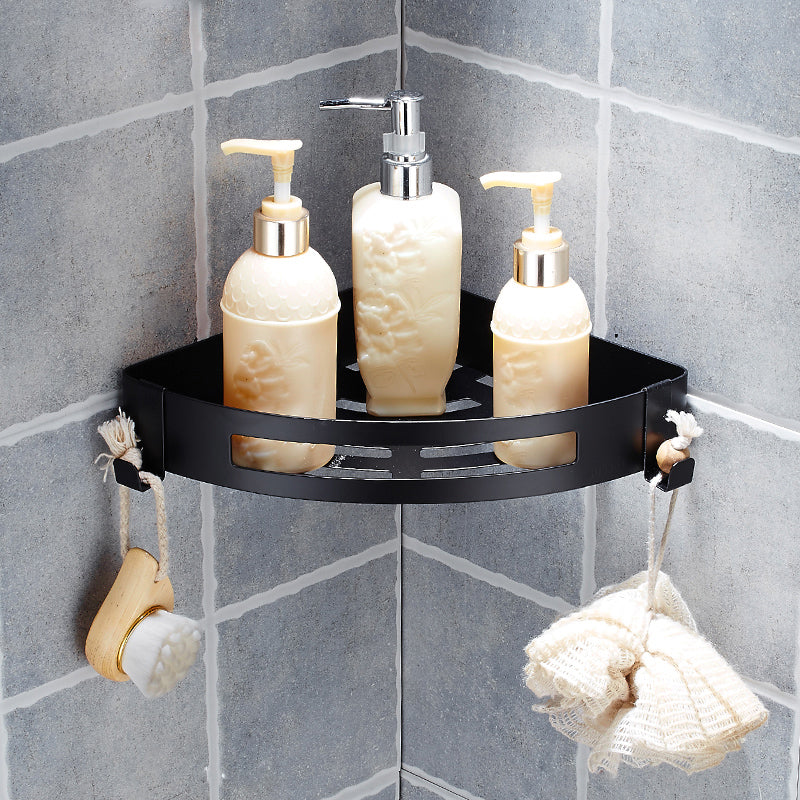 Modern Bathroom Accessories Hardware Set Black Accessories Hardware Set Triangular Bath Shelf Clearhalo 'Bathroom Hardware Sets' 'Bathroom Hardware' 'Bathroom Remodel & Bathroom Fixtures' 'bathroom_hardware_sets' 'Home Improvement' 'home_improvement' 'home_improvement_bathroom_hardware_sets' 7116139