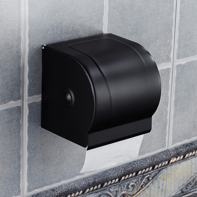 Modern Bathroom Accessories Hardware Set Black Accessories Hardware Set Tissue Box Clearhalo 'Bathroom Hardware Sets' 'Bathroom Hardware' 'Bathroom Remodel & Bathroom Fixtures' 'bathroom_hardware_sets' 'Home Improvement' 'home_improvement' 'home_improvement_bathroom_hardware_sets' 7116154