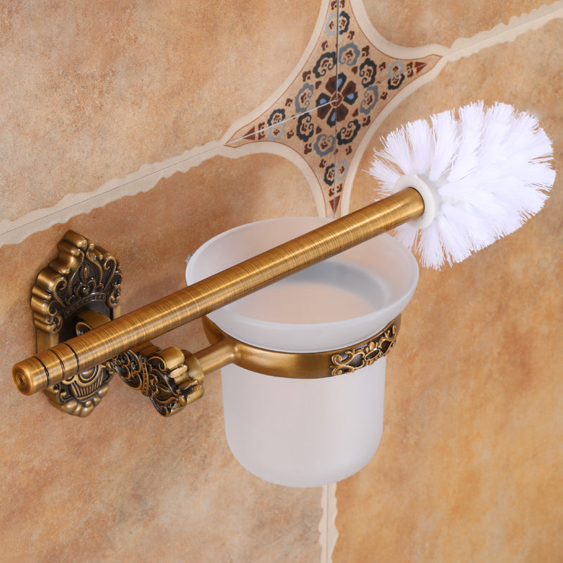 Brass Accessories Hardware Set Traditional Bathroom Accessories Hardware Set Toilet Brush Clearhalo 'Bathroom Hardware Sets' 'Bathroom Hardware' 'Bathroom Remodel & Bathroom Fixtures' 'bathroom_hardware_sets' 'Home Improvement' 'home_improvement' 'home_improvement_bathroom_hardware_sets' 7116169
