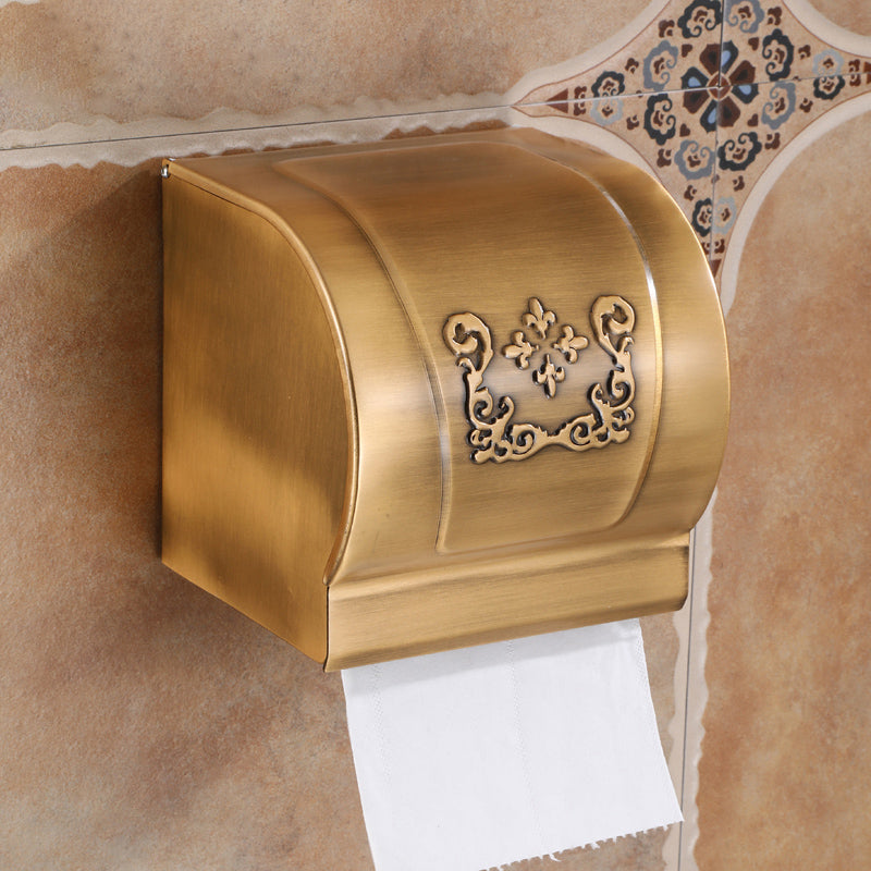 Brass Accessories Hardware Set Traditional Bathroom Accessories Hardware Set Tissue Box Clearhalo 'Bathroom Hardware Sets' 'Bathroom Hardware' 'Bathroom Remodel & Bathroom Fixtures' 'bathroom_hardware_sets' 'Home Improvement' 'home_improvement' 'home_improvement_bathroom_hardware_sets' 7116180