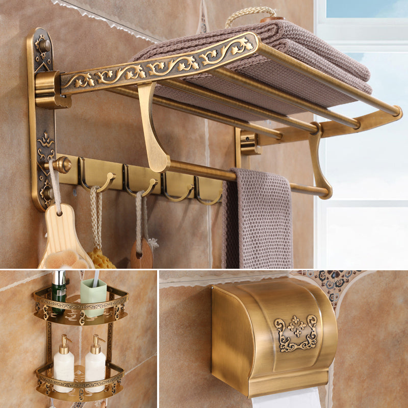 Brass Accessories Hardware Set Traditional Bathroom Accessories Hardware Set 3-Piece Set (Tissue Box) Clearhalo 'Bathroom Hardware Sets' 'Bathroom Hardware' 'Bathroom Remodel & Bathroom Fixtures' 'bathroom_hardware_sets' 'Home Improvement' 'home_improvement' 'home_improvement_bathroom_hardware_sets' 7116189