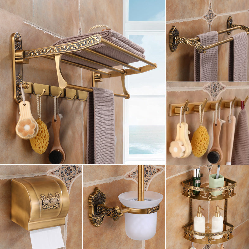 Brass Accessories Hardware Set Traditional Bathroom Accessories Hardware Set 6-Piece Set (Tissue Box) Clearhalo 'Bathroom Hardware Sets' 'Bathroom Hardware' 'Bathroom Remodel & Bathroom Fixtures' 'bathroom_hardware_sets' 'Home Improvement' 'home_improvement' 'home_improvement_bathroom_hardware_sets' 7116190