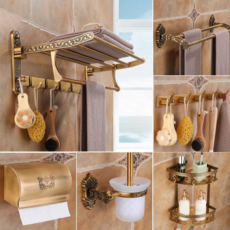 Brass Accessories Hardware Set Traditional Bathroom Accessories Hardware Set 6-Piece Set (Extended Tissue Box) Clearhalo 'Bathroom Hardware Sets' 'Bathroom Hardware' 'Bathroom Remodel & Bathroom Fixtures' 'bathroom_hardware_sets' 'Home Improvement' 'home_improvement' 'home_improvement_bathroom_hardware_sets' 7116191
