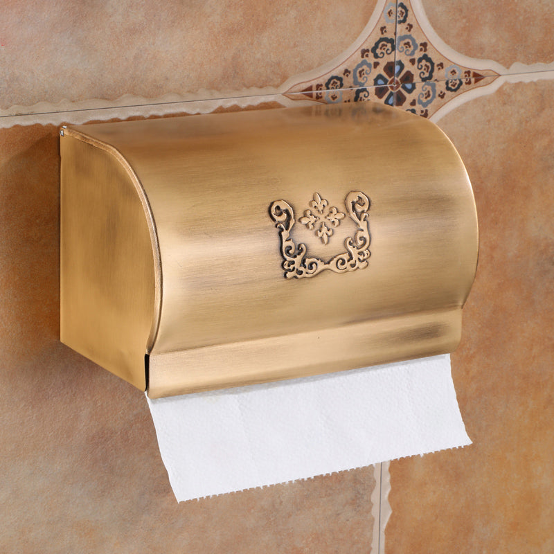 Brass Accessories Hardware Set Traditional Bathroom Accessories Hardware Set Extended Tissue Box Clearhalo 'Bathroom Hardware Sets' 'Bathroom Hardware' 'Bathroom Remodel & Bathroom Fixtures' 'bathroom_hardware_sets' 'Home Improvement' 'home_improvement' 'home_improvement_bathroom_hardware_sets' 7116192
