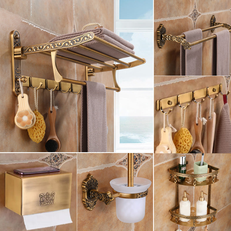 Brass Accessories Hardware Set Traditional Bathroom Accessories Hardware Set 6-Piece Set (Square Tissue Box) Clearhalo 'Bathroom Hardware Sets' 'Bathroom Hardware' 'Bathroom Remodel & Bathroom Fixtures' 'bathroom_hardware_sets' 'Home Improvement' 'home_improvement' 'home_improvement_bathroom_hardware_sets' 7116194