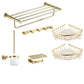 Traditional Brushed Brass Bathroom Accessory As Individual Or As a Set in Metal 6-Piece Set Clearhalo 'Bathroom Hardware Sets' 'Bathroom Hardware' 'Bathroom Remodel & Bathroom Fixtures' 'bathroom_hardware_sets' 'Home Improvement' 'home_improvement' 'home_improvement_bathroom_hardware_sets' 7116267