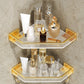 Modern Bathroom Accessory Set in Gold Metal and Acrylic Bath Hardware Set 2-Piece Set (Triangular Bath Shelf) Clearhalo 'Bathroom Hardware Sets' 'Bathroom Hardware' 'Bathroom Remodel & Bathroom Fixtures' 'bathroom_hardware_sets' 'Home Improvement' 'home_improvement' 'home_improvement_bathroom_hardware_sets' 7116292