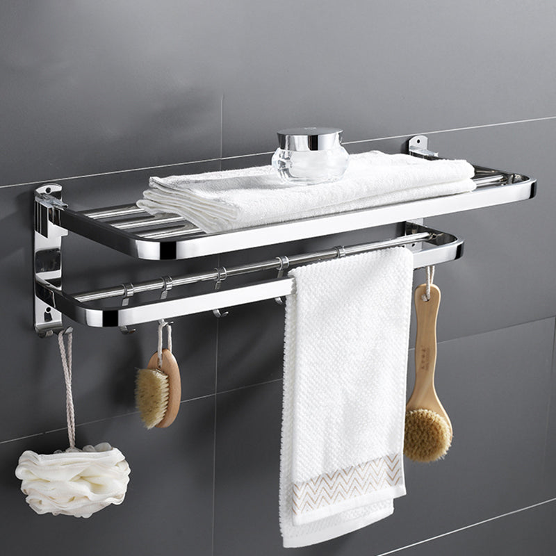 Contemporary Metal Bathroom Accessory As Individual Or As a Set with Paper Holder White-Silver Clearhalo 'Bathroom Hardware Sets' 'Bathroom Hardware' 'Bathroom Remodel & Bathroom Fixtures' 'bathroom_hardware_sets' 'Home Improvement' 'home_improvement' 'home_improvement_bathroom_hardware_sets' 7116345