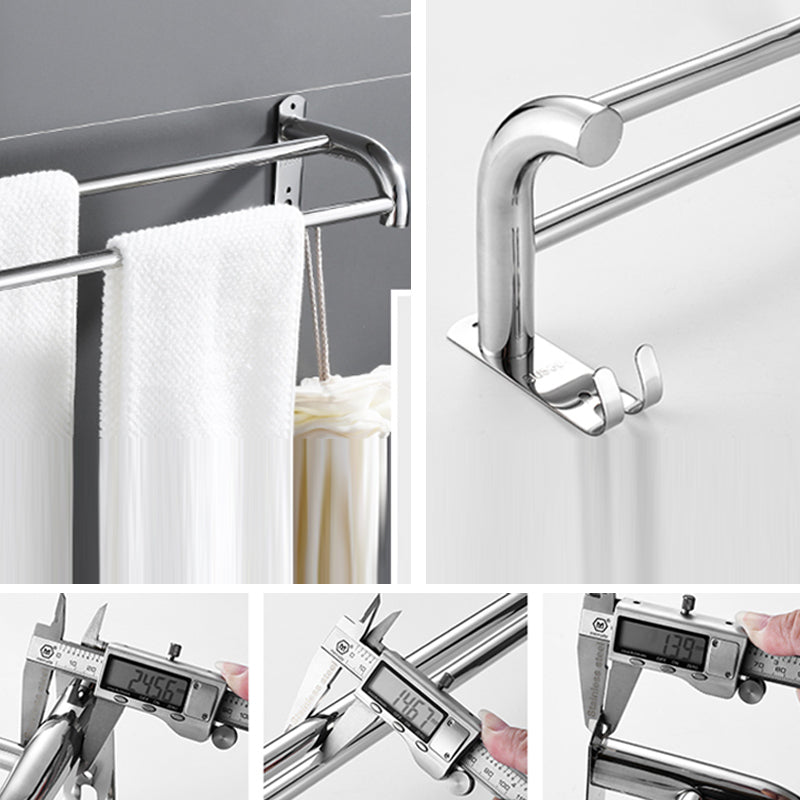 Contemporary Metal Bathroom Accessory As Individual Or As a Set with Paper Holder Clearhalo 'Bathroom Hardware Sets' 'Bathroom Hardware' 'Bathroom Remodel & Bathroom Fixtures' 'bathroom_hardware_sets' 'Home Improvement' 'home_improvement' 'home_improvement_bathroom_hardware_sets' 7116359