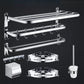 Contemporary Bathroom Accessories Hardware Set in Silver with Towel Bar White Silver 7-Piece Set (Toilet Paper Holder) Clearhalo 'Bathroom Hardware Sets' 'Bathroom Hardware' 'Bathroom Remodel & Bathroom Fixtures' 'bathroom_hardware_sets' 'Home Improvement' 'home_improvement' 'home_improvement_bathroom_hardware_sets' 7116392