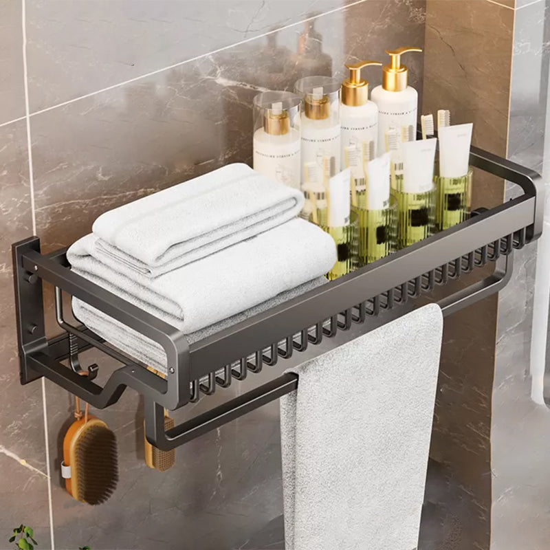 Modern Bathroom Accessories Hardware Set Bath Shelf Accessories Hardware Set Grey Clearhalo 'Bathroom Hardware Sets' 'Bathroom Hardware' 'Bathroom Remodel & Bathroom Fixtures' 'bathroom_hardware_sets' 'Home Improvement' 'home_improvement' 'home_improvement_bathroom_hardware_sets' 7116440