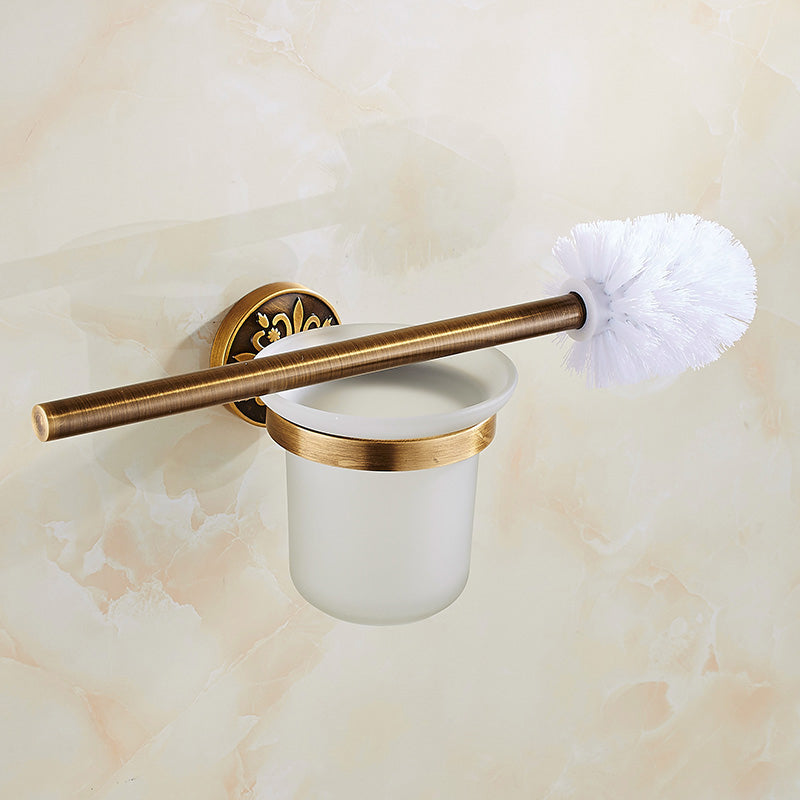 Traditional Bathroom Accessories Hardware Set Brass Bathroom Hardware Toilet Brush Clearhalo 'Bathroom Hardware Sets' 'Bathroom Hardware' 'Bathroom Remodel & Bathroom Fixtures' 'bathroom_hardware_sets' 'Home Improvement' 'home_improvement' 'home_improvement_bathroom_hardware_sets' 7116505
