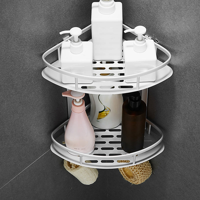 Contemporary Metal Bathroom Accessories Hardware Set with Bath Shelf Clearhalo 'Bathroom Hardware Sets' 'Bathroom Hardware' 'Bathroom Remodel & Bathroom Fixtures' 'bathroom_hardware_sets' 'Home Improvement' 'home_improvement' 'home_improvement_bathroom_hardware_sets' 7116685