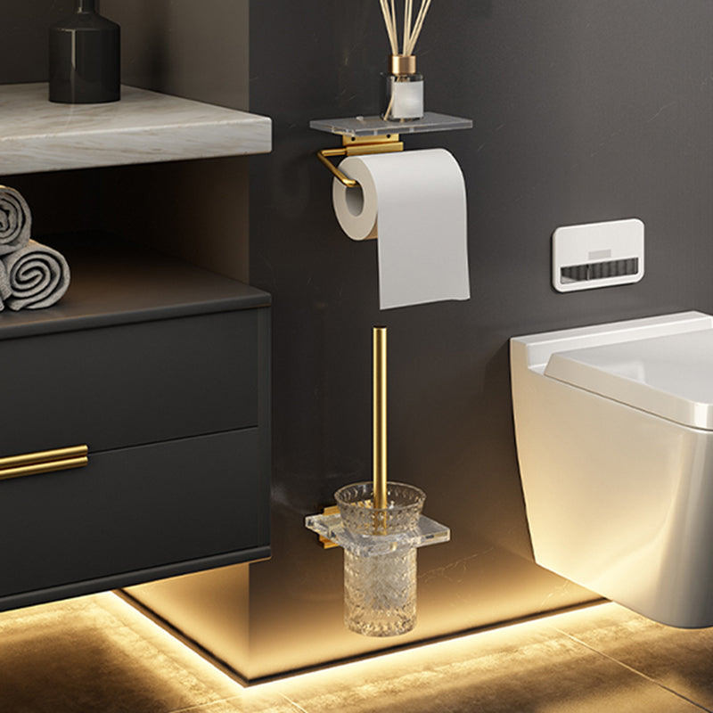 6 Piece Bathroom Accessory Set in Gold Metal Bath Hardware Set Clearhalo 'Bathroom Hardware Sets' 'Bathroom Hardware' 'Bathroom Remodel & Bathroom Fixtures' 'bathroom_hardware_sets' 'Home Improvement' 'home_improvement' 'home_improvement_bathroom_hardware_sets' 7116696