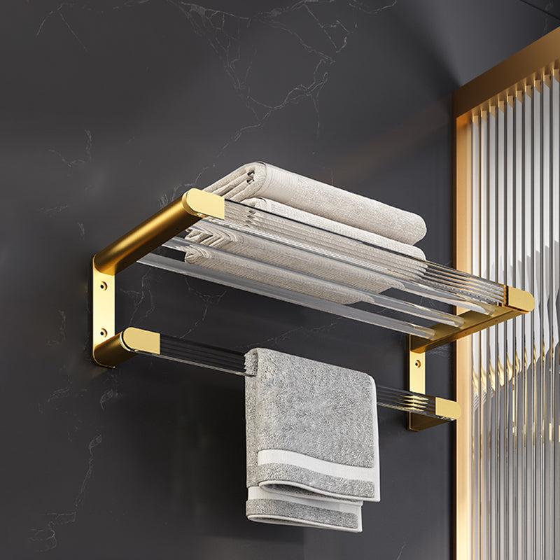 6 Piece Bathroom Accessory Set in Gold Metal Bath Hardware Set Towel Rack Clearhalo 'Bathroom Hardware Sets' 'Bathroom Hardware' 'Bathroom Remodel & Bathroom Fixtures' 'bathroom_hardware_sets' 'Home Improvement' 'home_improvement' 'home_improvement_bathroom_hardware_sets' 7116700