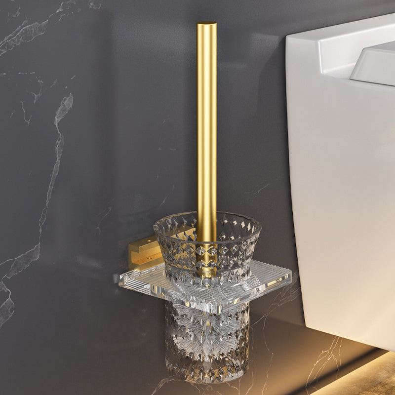 6 Piece Bathroom Accessory Set in Gold Metal Bath Hardware Set Toilet Brush Clearhalo 'Bathroom Hardware Sets' 'Bathroom Hardware' 'Bathroom Remodel & Bathroom Fixtures' 'bathroom_hardware_sets' 'Home Improvement' 'home_improvement' 'home_improvement_bathroom_hardware_sets' 7116704