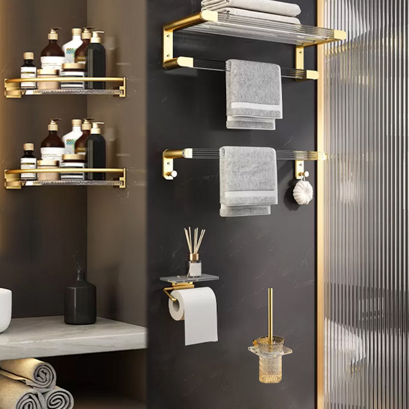 6 Piece Bathroom Accessory Set in Gold Metal Bath Hardware Set 6-Piece Set Clearhalo 'Bathroom Hardware Sets' 'Bathroom Hardware' 'Bathroom Remodel & Bathroom Fixtures' 'bathroom_hardware_sets' 'Home Improvement' 'home_improvement' 'home_improvement_bathroom_hardware_sets' 7116722