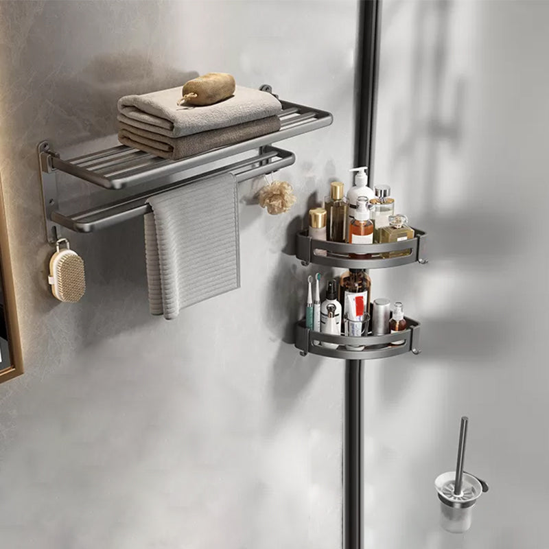 Modern Bathroom Accessories Hardware Set Grey Bathroom Hardware 4-Piece Set (Toilet Brush) Clearhalo 'Bathroom Hardware Sets' 'Bathroom Hardware' 'Bathroom Remodel & Bathroom Fixtures' 'bathroom_hardware_sets' 'Home Improvement' 'home_improvement' 'home_improvement_bathroom_hardware_sets' 7116761