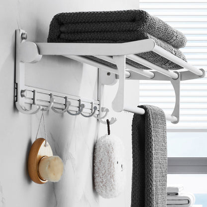 Modern Bathroom Accessories Hardware Set Silver Bathroom Accessory Kit Towel Rack (20"L) Clearhalo 'Bathroom Hardware Sets' 'Bathroom Hardware' 'Bathroom Remodel & Bathroom Fixtures' 'bathroom_hardware_sets' 'Home Improvement' 'home_improvement' 'home_improvement_bathroom_hardware_sets' 7116800