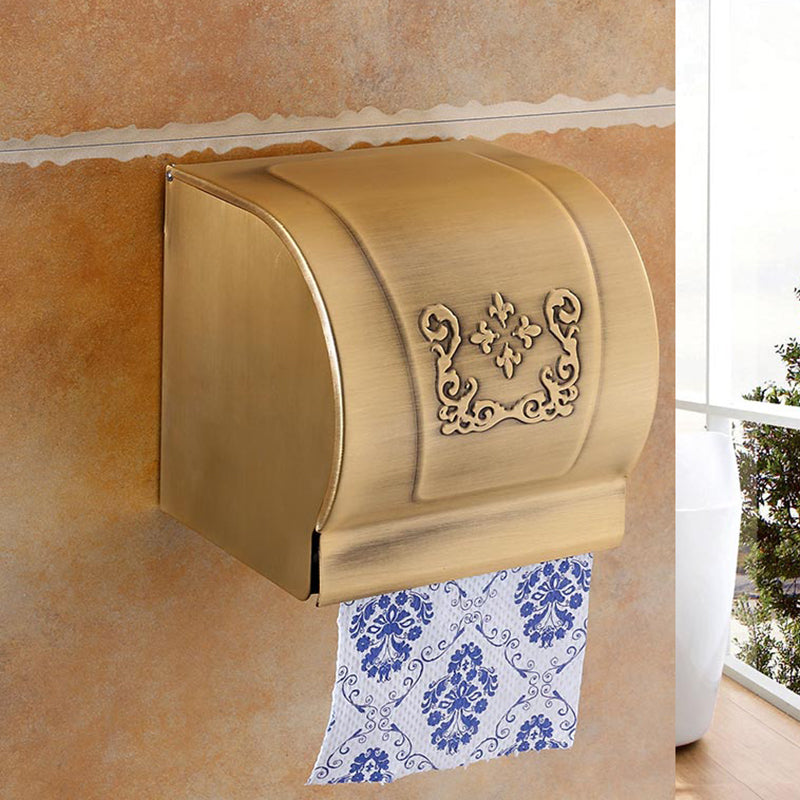 Traditional Vintage Brass Bathroom Accessory As Individual Or As a Set Brass Tissue Box Clearhalo 'Bathroom Hardware Sets' 'Bathroom Hardware' 'Bathroom Remodel & Bathroom Fixtures' 'bathroom_hardware_sets' 'Home Improvement' 'home_improvement' 'home_improvement_bathroom_hardware_sets' 7116888